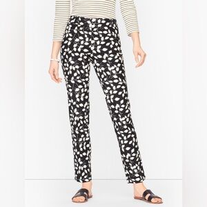 Talbots Hampshire Ankle Pants - Abstract Leaves Size 4
